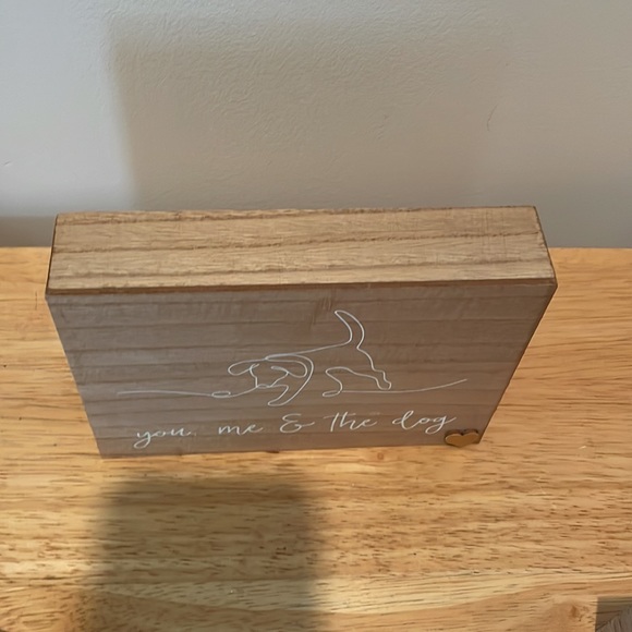 You me and the dog block sign decor-Christmas gift dog lover-NEW - Picture 6 of 11